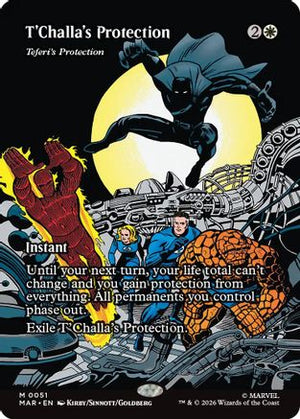 T'Challa's Protection - Teferi's Protection (Borderless) (MAR-051)  - Marvel Universe Eternal-Legal