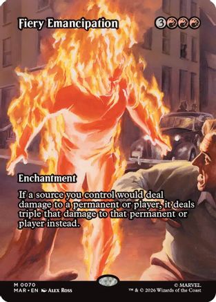 Fiery Emancipation (Borderless) (MAR-070)  - Marvel Universe Eternal-Legal