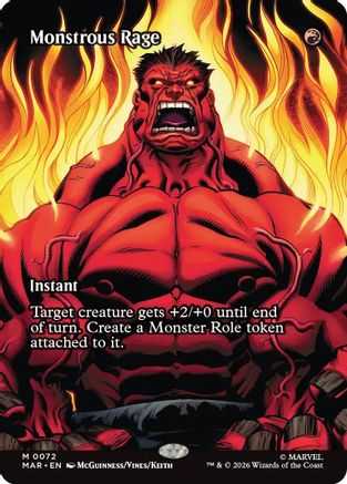Monstrous Rage (Borderless) (MAR-072)  Foil - Marvel Universe Eternal-Legal