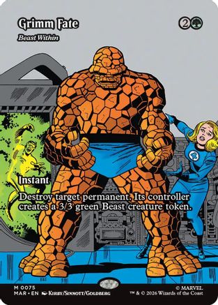 Grimm Fate - Beast Within (Borderless) (MAR-075)  Foil - Marvel Universe Eternal-Legal