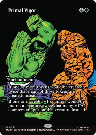 Primal Vigor (Borderless) (MAR-081)  Foil - Marvel Universe Eternal-Legal