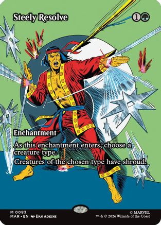 Steely Resolve (Borderless) (MAR-083)  Foil - Marvel Universe Eternal-Legal
