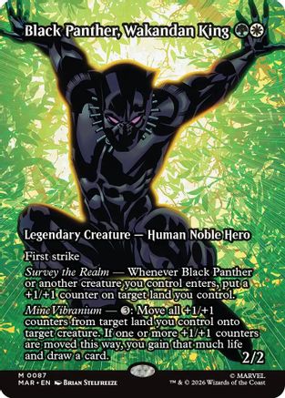 Black Panther, Wakandan King (Borderless) (MAR-087)  - Marvel Universe Eternal-Legal