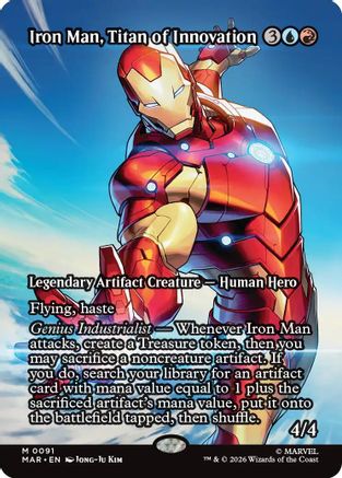 Iron Man, Titan of Innovation (Borderless) (MAR-091)  Foil - Marvel Universe Eternal-Legal