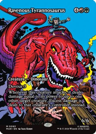 Ravenous Tyrannosaurus (Borderless) (MAR-093)  - Marvel Universe Eternal-Legal