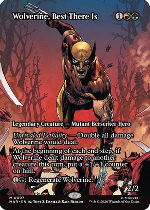 Wolverine, Best There Is (Borderless) (MAR-097)  Foil - Marvel Universe Eternal-Legal
