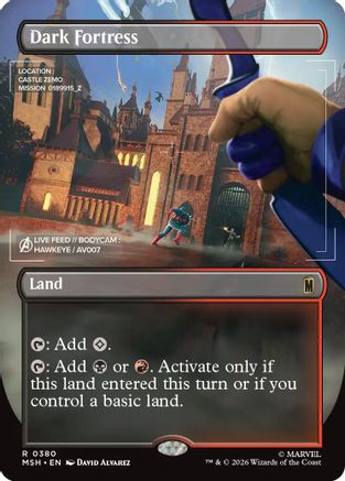 Dark Fortress (Borderless) (MSH-380)  Foil - Marvel Super Heroes