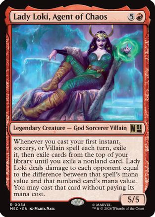 Lady Loki, Agent of Chaos (Surge Foil) (MSC-054)  Foil - Commander: Marvel Super Heroes