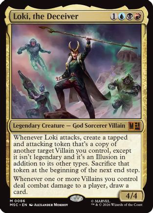 Loki, the Deceiver (Surge Foil) (MSC-086)  Foil - Commander: Marvel Super Heroes