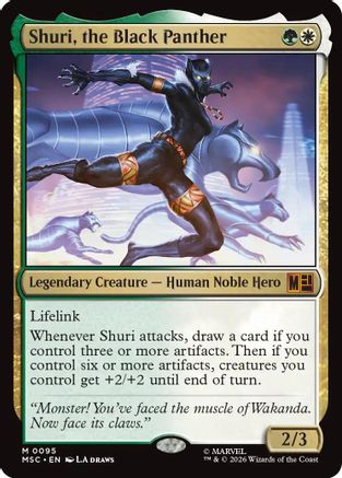 Shuri, the Black Panther (Surge Foil) (MSC-095)  Foil - Commander: Marvel Super Heroes
