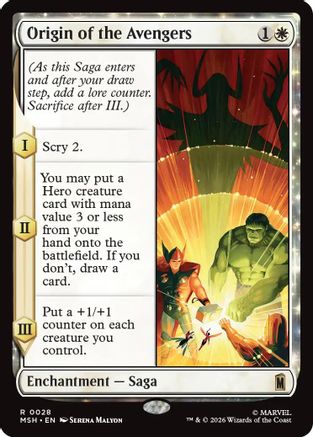 Origin of the Avengers (MSH-028)  Foil - Marvel Super Heroes