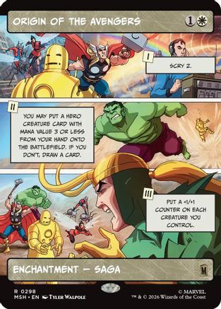 Origin of the Avengers (Borderless) (MSH-298)  Foil - Marvel Super Heroes