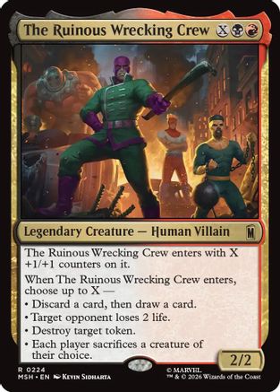 The Ruinous Wrecking Crew (MSH-224)  Foil - Marvel Super Heroes