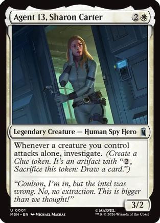 Agent 13, Sharon Carter (MSH-001)  Foil - Marvel Super Heroes