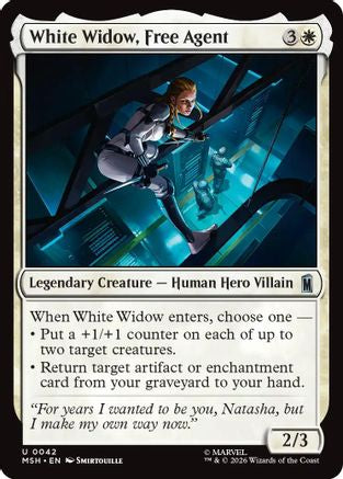White Widow, Free Agent (MSH-042)  Foil - Marvel Super Heroes