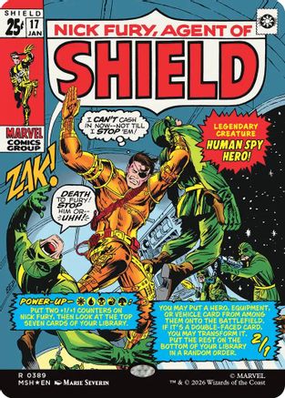 Nick Fury, Agent of SHIELD (Borderless) (0389) (MSH-389)  Foil - Marvel Super Heroes