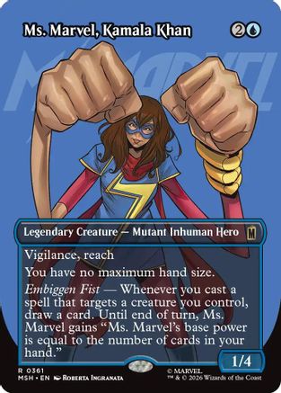 Ms. Marvel, Kamala Khan (Borderless) (MSH-361)  Foil - Marvel Super Heroes