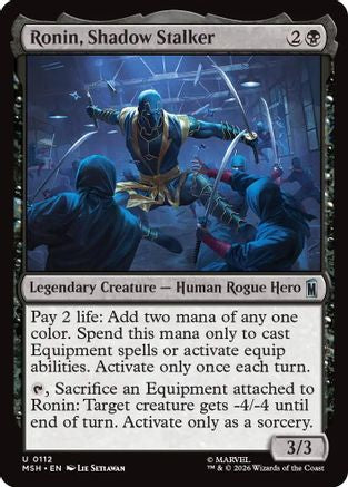 Ronin, Shadow Stalker (MSH-112)  - Marvel Super Heroes