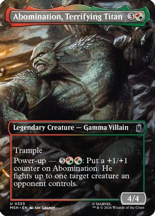 Abomination, Terrifying Titan (Borderless) (MSH-333)  Foil - Marvel Super Heroes