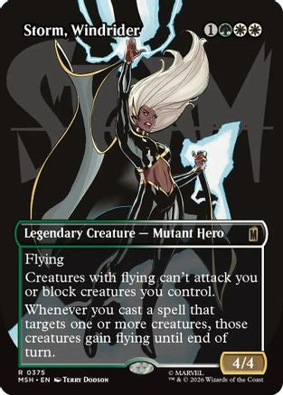 Storm, Windrider (Borderless) (MSH-375)  Foil - Marvel Super Heroes