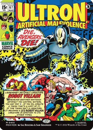 Ultron, Artificial Malevolence (Borderless) (0401) (MSH-401)  Foil - Marvel Super Heroes