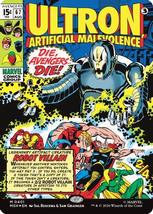 Ultron, Artificial Malevolence (Borderless) (0401) (MSH-401)  - Marvel Super Heroes
