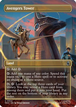 Avengers Tower (Borderless) (MSH-334)  Foil - Marvel Super Heroes
