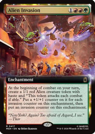 Alien Invasion (Extended Art) (MSH-417)  Foil - Marvel Super Heroes