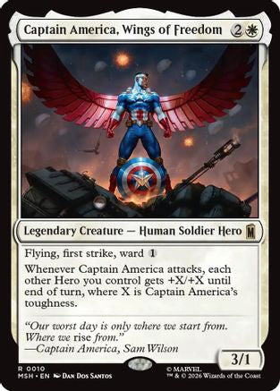 Captain America, Wings of Freedom (MSH-010)  Foil - Marvel Super Heroes