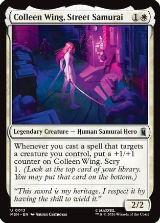Colleen Wing, Street Samurai (MSH-013)  Foil - Marvel Super Heroes