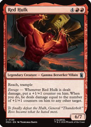 Red Hulk (MSH-149)  - Marvel Super Heroes