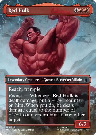 Red Hulk (Borderless) (MSH-329)  - Marvel Super Heroes