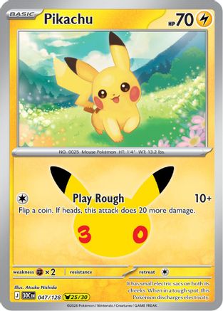 Pikachu 047/128 - Holofoil ME 30th Celebration