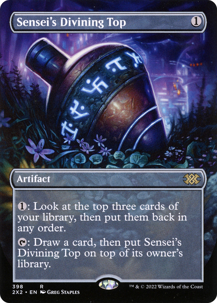 Sensei's Divining Top (Borderless) (2X2-398)  - Double Masters 2022