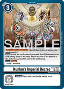 Kunlun's Imperial Decree (EX12-075) - Digital World Shambala Foil