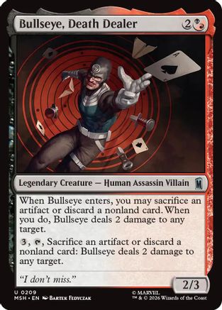 Bullseye, Death Dealer (MSH-209)  - Marvel Super Heroes