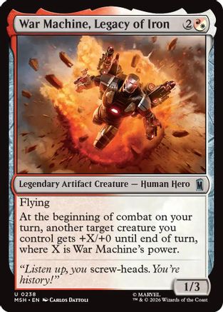 War Machine, Legacy of Iron (MSH-238)  Foil - Marvel Super Heroes
