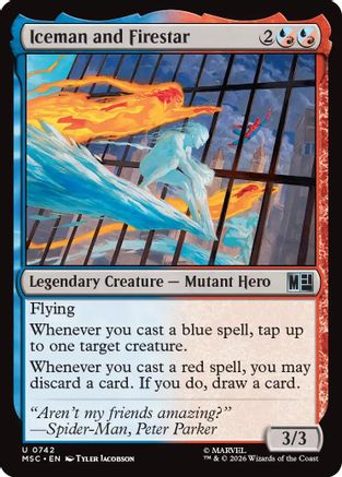 Iceman and Firestar (MSH-742)  Foil - Marvel Super Heroes