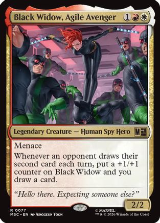 Black Widow, Agile Avenger (MSC-077)  - Commander: Marvel Super Heroes