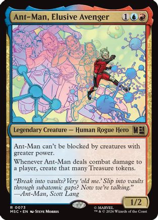 Ant-Man, Elusive Avenger (Surge Foil) (MSC-073)  Foil - Commander: Marvel Super Heroes