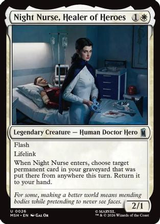 Night Nurse, Healer of Heroes (MSH-026)  - Marvel Super Heroes