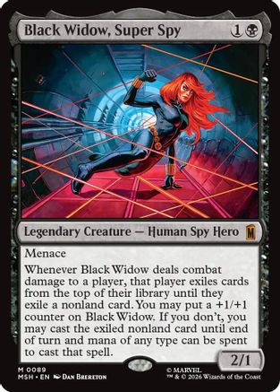 Black Widow, Super Spy (MSH-089)  Foil - Marvel Super Heroes