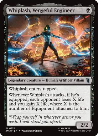 Whiplash, Vengeful Engineer (MSH-121)  Foil - Marvel Super Heroes