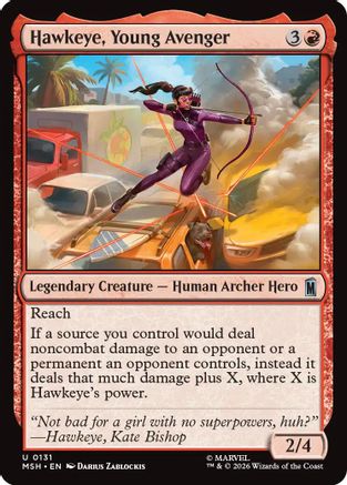 Hawkeye, Young Avenger (MSH-131)  Foil - Marvel Super Heroes