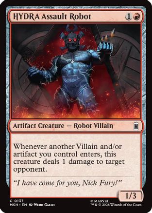 HYDRA Assault Robot (MSH-137)  Foil - Marvel Super Heroes