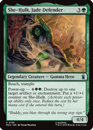 She-Hulk, Jade Defender (MSH-188)  Foil - Marvel Super Heroes