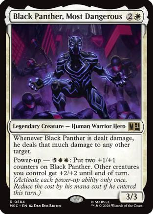 Black Panther, Most Dangerous (MSC-584)  Foil - Commander: Marvel Super Heroes