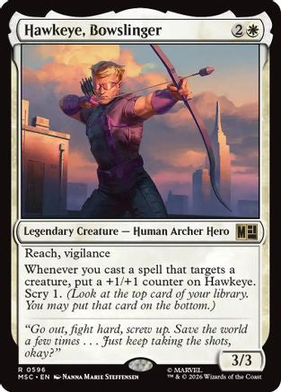 Hawkeye, Bowslinger (MSC-596)  - Commander: Marvel Super Heroes