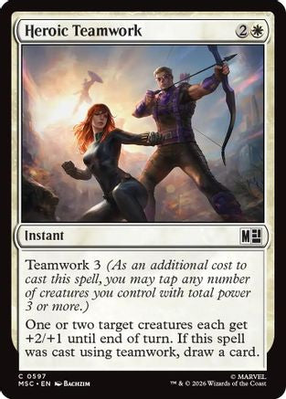 Heroic Teamwork (MSC-597)  Foil - Commander: Marvel Super Heroes