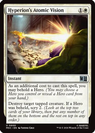 Hyperion's Atomic Vision (MSC-600)  Foil - Commander: Marvel Super Heroes
